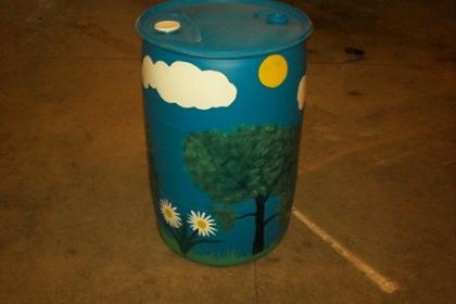 Painted Rain Barrels